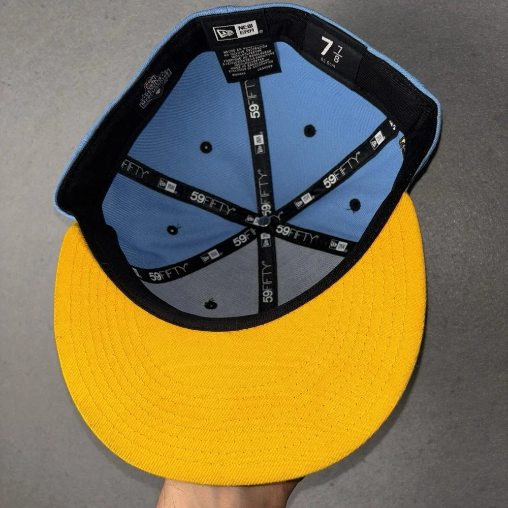 New Era Men's 59FIFTY Fitted Hat 7‎ 7/8 RC Quakes Blue Black Cap Champions